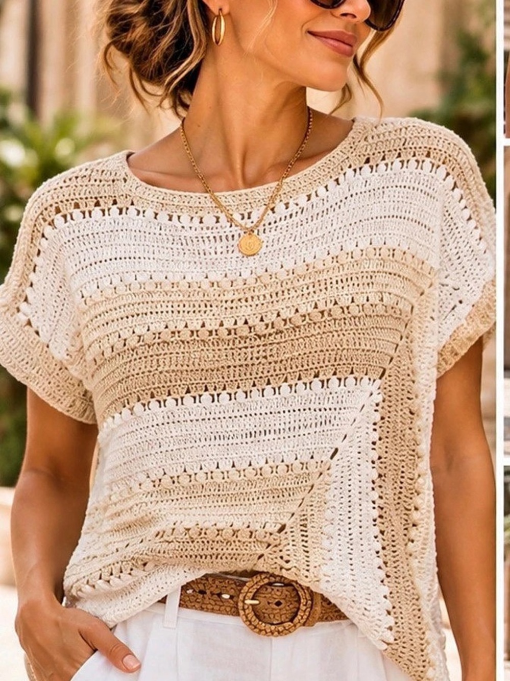 Kyouko Handcrafted Crochet Cotton Top XL Philippines Boho Coastal